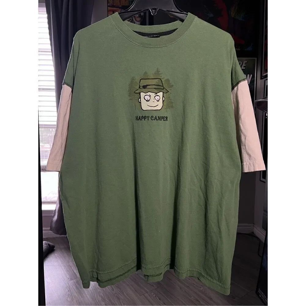 Vintage Y2K No Boundaries Happy Camper Tee